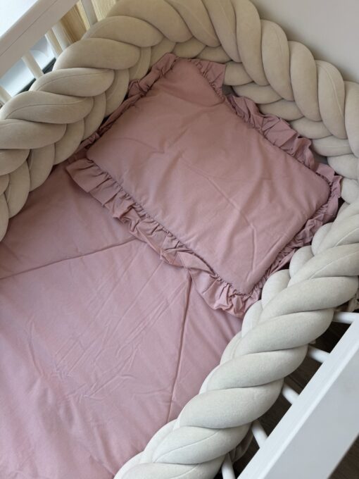 Beddengoed Set Ruffle OldPink