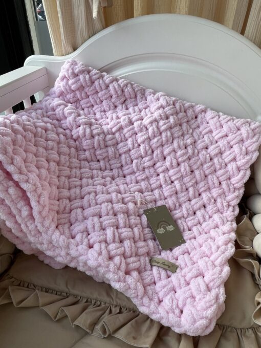 Pre-order Handgemaakte BL FLUFFY deken LightPink