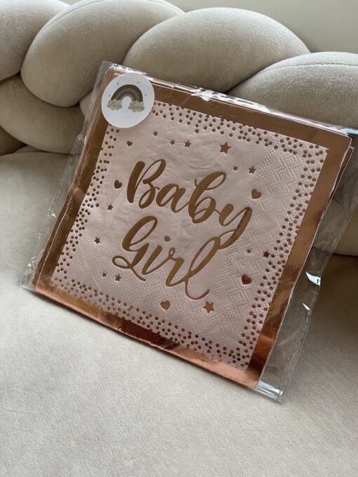 20 Babygirl! Servetten Rose