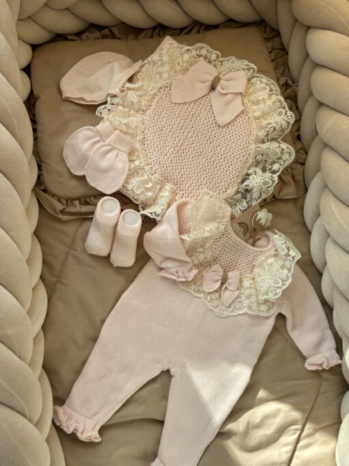 Exclusieve complete newbornset 5-delig Roze