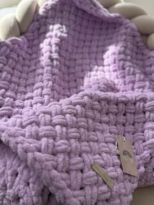 Pre-order Handgemaakte BL FLUFFY deken Lilac