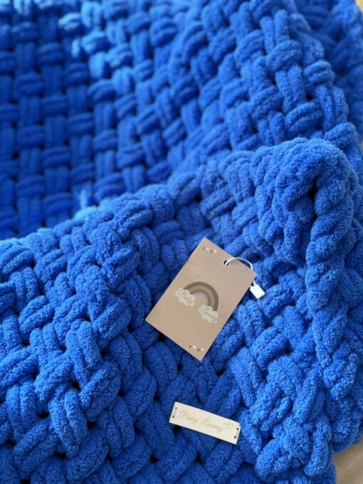 Pre-order Handgemaakte BL FLUFFY deken Royalblue