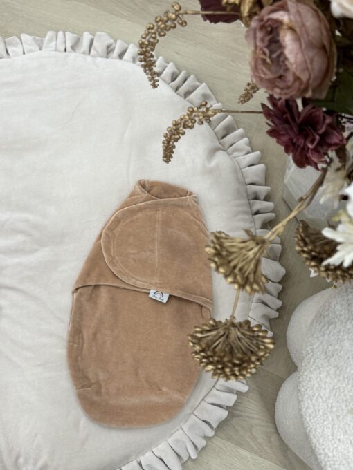Velvety DarkBeige Inbakerdoek