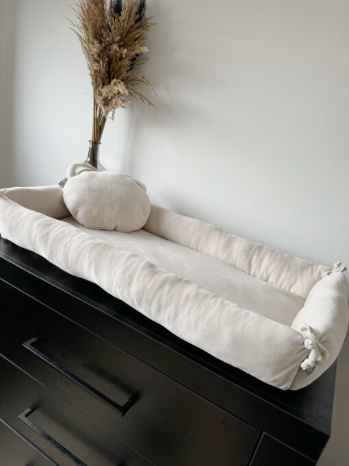 Velvety Ivory Natural Bear babynestje