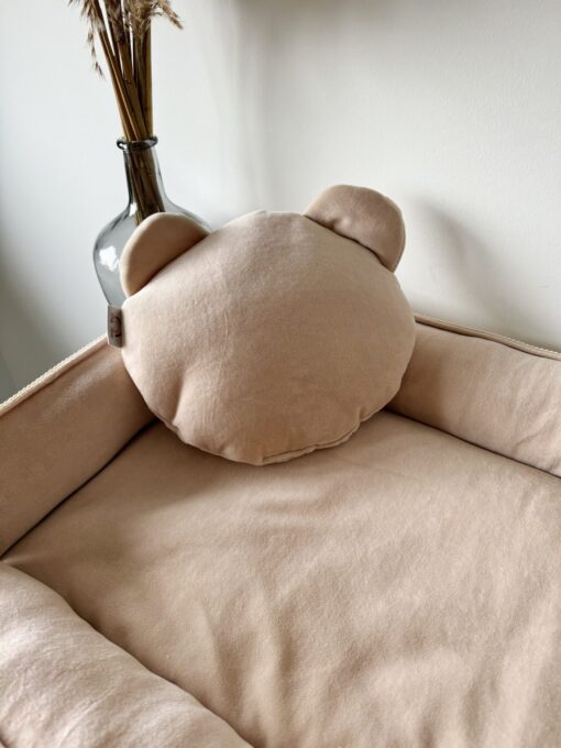 Velvety Beige Bear Kussen