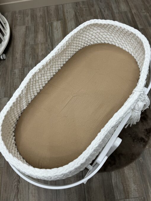 Hoeslaken Beige Katoen mozesmand/verschoonmand