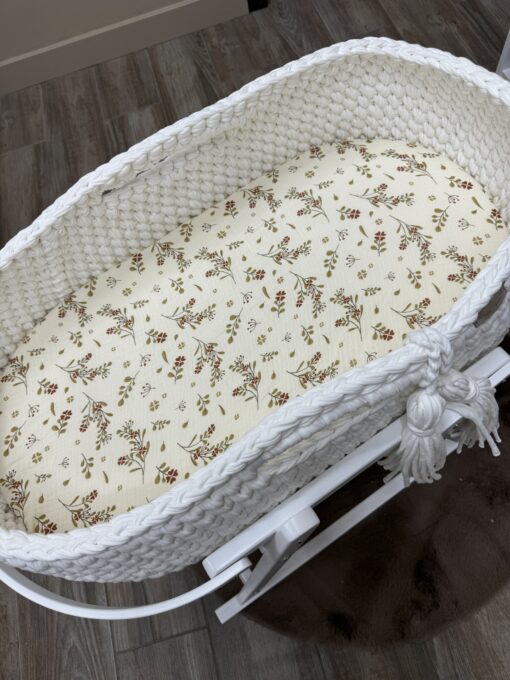 Hoeslaken FlowerChestnut Katoen mozesmand/verschoonmand