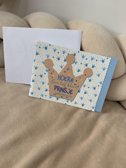 Wenskaart Hoera Een Lief Klein Prinsje Geboren