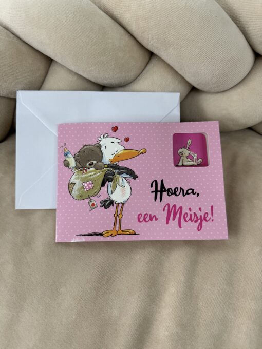Wenskaart Hoera Een Meisje