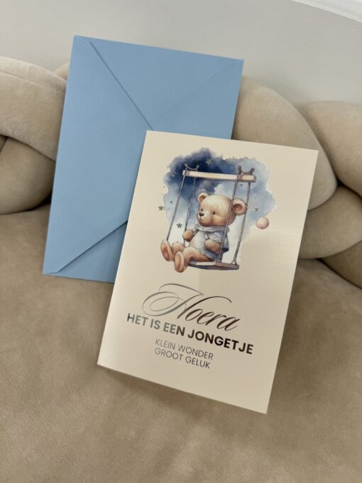 Wenskaart folie Teddy Bear