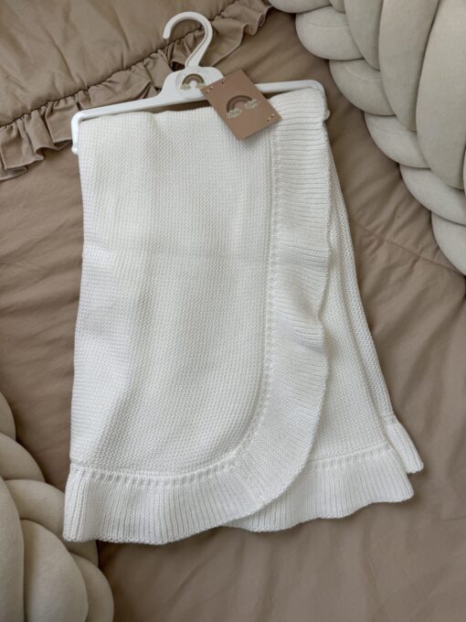Ruffle wiegdeken White Unisex