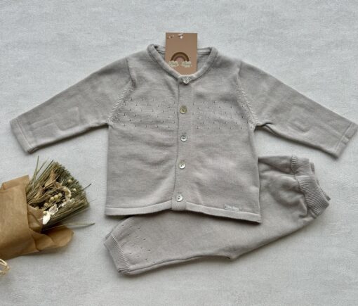 Gebreide set 2-delig Comfort Mink