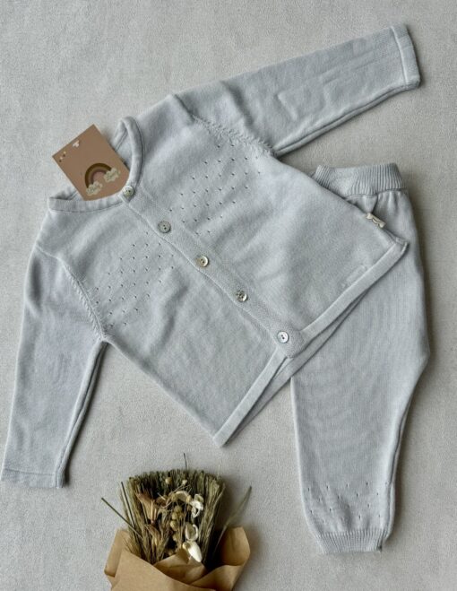 Gebreide set 2-delig Comfort Ice Blue
