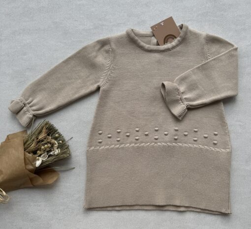 Gebreid Jurkje Dot Beige