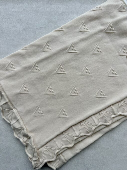 Gebreide wiegdeken Beige Cherry