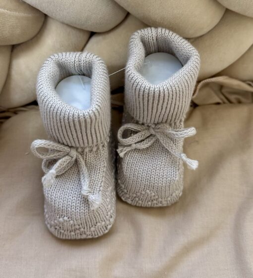 Gebreide Booties Mink
