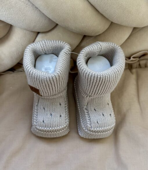 Gebreide Booties Mink