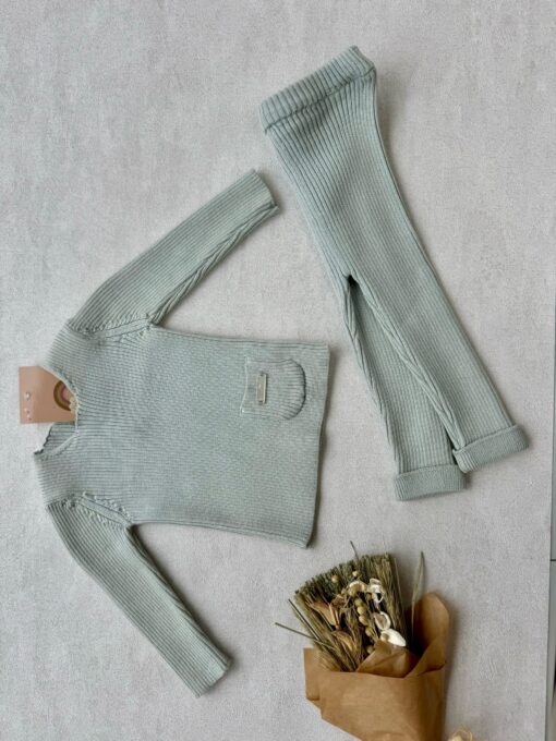 Gebreide set 2-delig Comfy Aqua Mint
