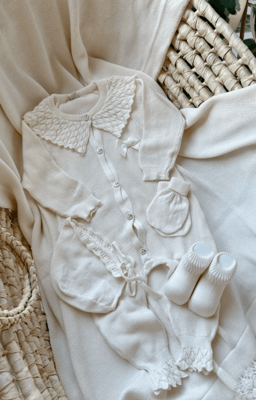 Complete Newbornset 5-delig Flaired Creme