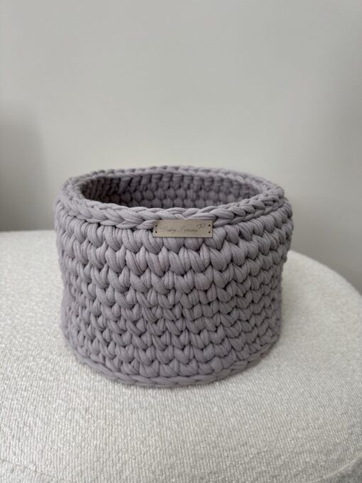 Handgemaakte Commodemand Rond Misty Taupe #4428