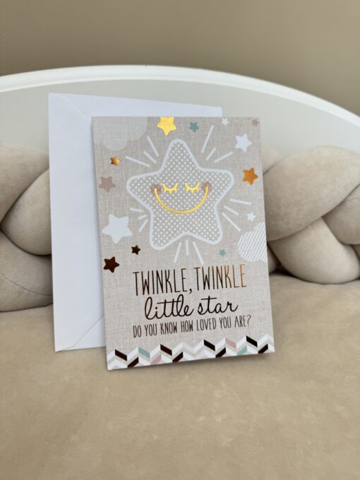 Wenskaart Folie Twinkle Twinkle Little Star