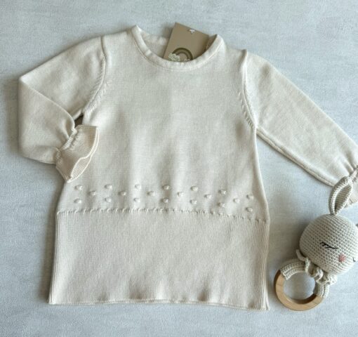 Gebreid Jurkje Strik Cream