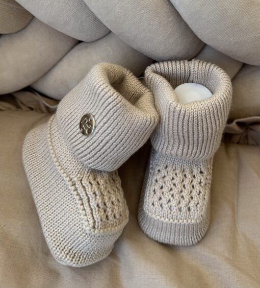 Gebreide Booties Beige Unisex