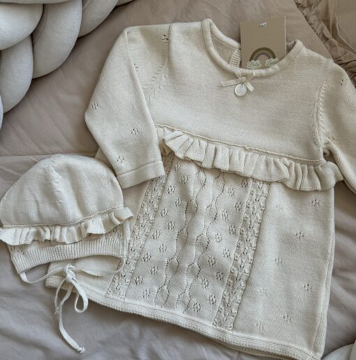 Gebreid Jurkje Beige Pointelle