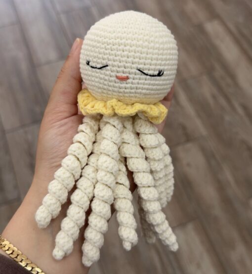 Handgemaakte Amigurumi Octopus knuffel ButterYellow