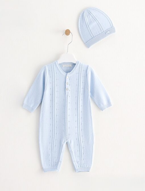 Gebreide set 2-delig babyblauw