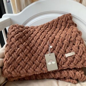 Pre-order Handgemaakte BL FLUFFY deken Espresso unisex