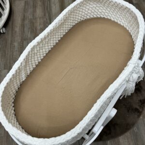 Hoeslaken Beige Katoen mozesmand/verschoonmand