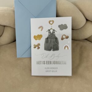 Wenskaart folie Oh Baby