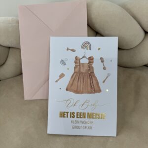 Wenskaart folie Oh Baby