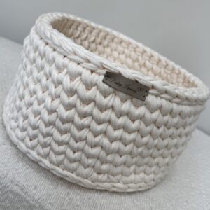 Handgemaakte Commodemand Rond Vanilla