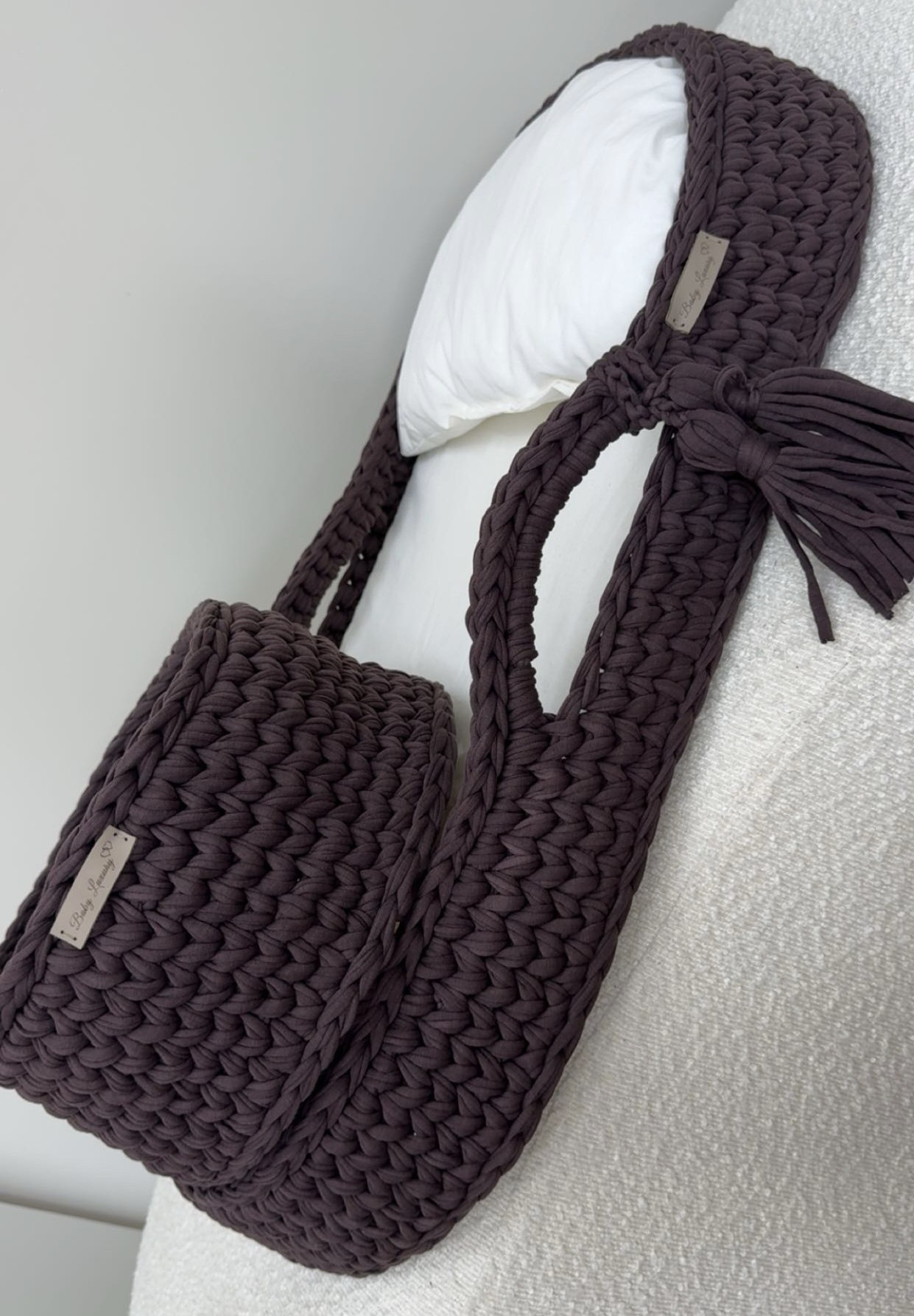 Handgemaakte Commodemand Rond DarkBrown - Afbeelding 2