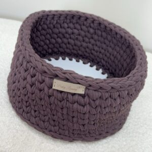 Handgemaakte Commodemand Rond DarkBrown