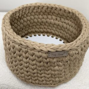 Handgemaakte Commodemand Rond Beige #14