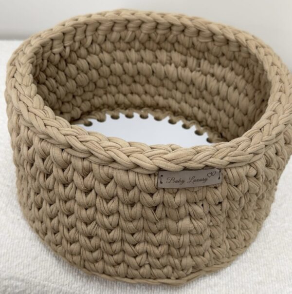 Handgemaakte Commodemand Rond Beige #14