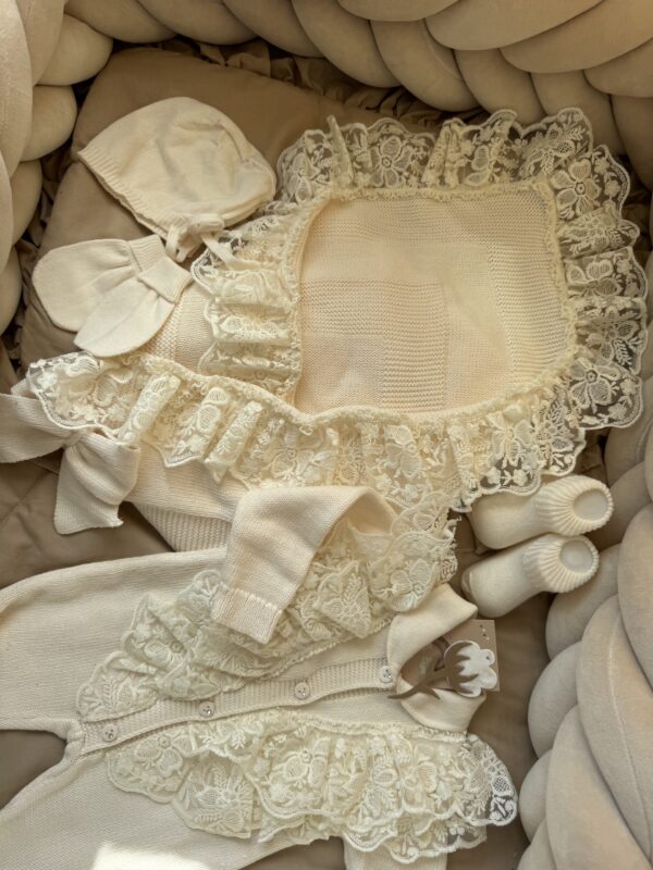 Unieke complete newbornset wikkeldeken Creme - Afbeelding 6