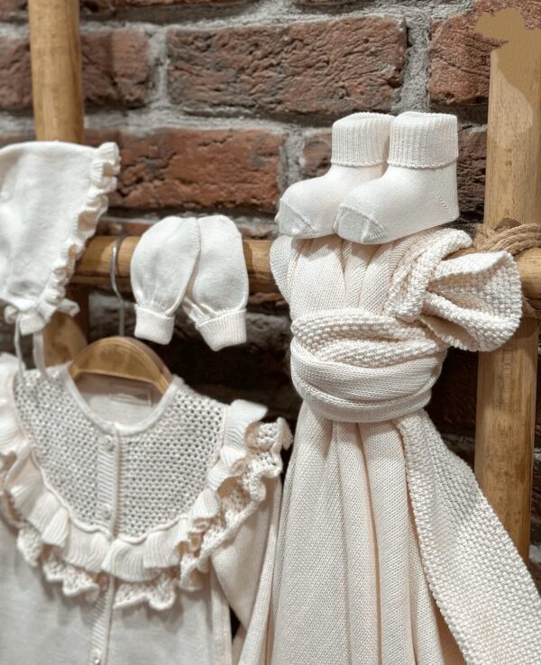 Complete Newbornset Ruffled 5-delig Creme - Afbeelding 4
