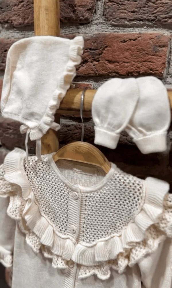 Complete Newbornset Ruffled 5-delig Creme - Afbeelding 5