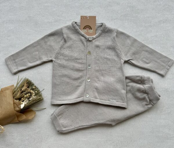 Gebreide set 2-delig Comfort Mink