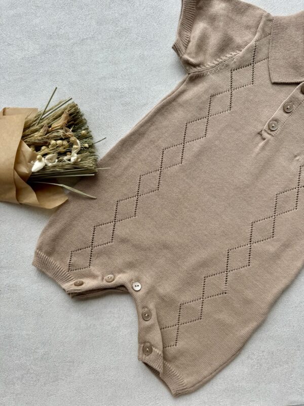 Gebreid Boxpakje Short Weave Beige - Afbeelding 3