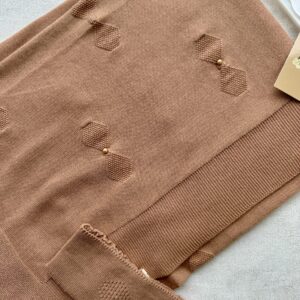 Gebreide wiegdeken 2-delig Pearl Chestnut