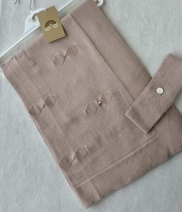 Gebreide wiegdeken 2-delig Pearl RoseMary - Afbeelding 4