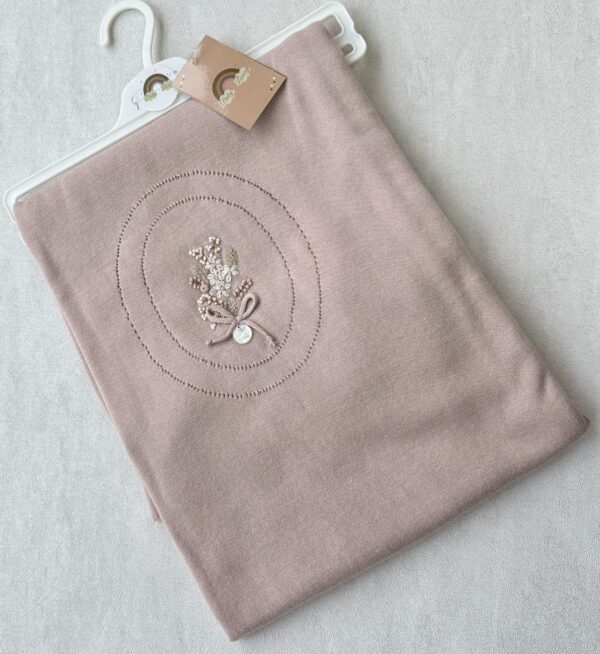 Gebreide wiegdeken Embroidered RoseMary - Afbeelding 2