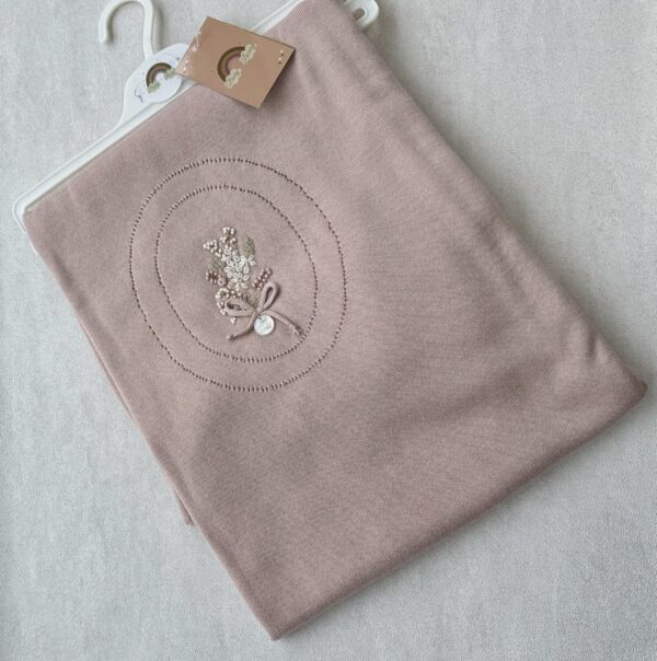 Gebreide wiegdeken Embroidered RoseMary - Afbeelding 3