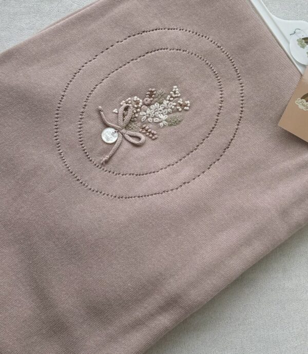 Gebreide wiegdeken Embroidered RoseMary - Afbeelding 4