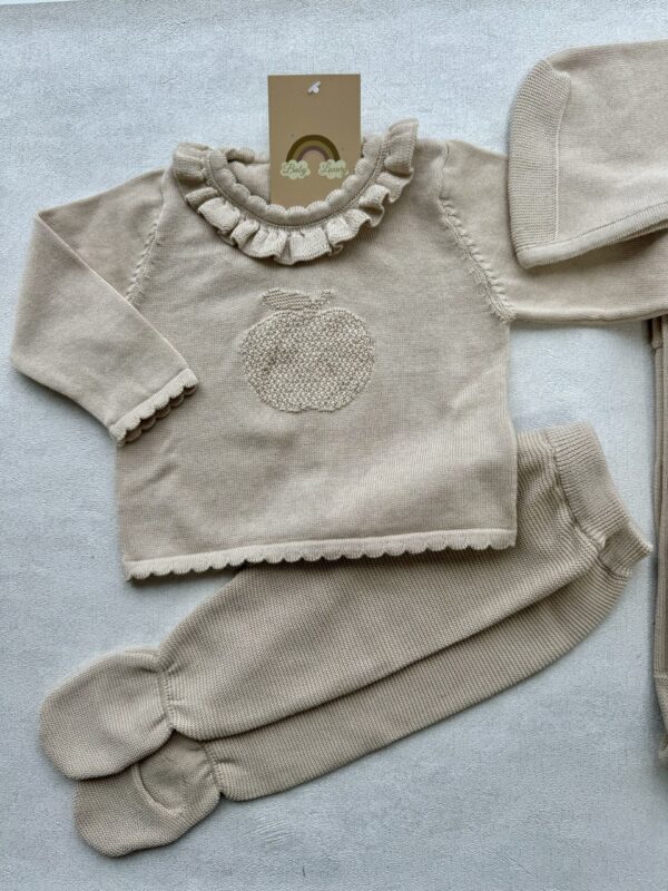 Complete Newbornset Beige Apple 4-delig - Afbeelding 2